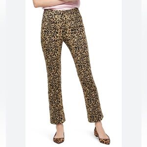 NWOT J. Crew Kick Out Crop Pant sz 32 Leopard